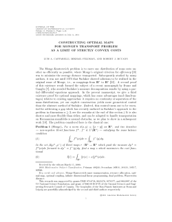 constructing optimal maps for monge`s transport problem as a limit of