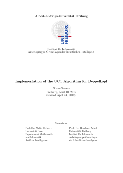 Implementation of the UCT Algorithm for