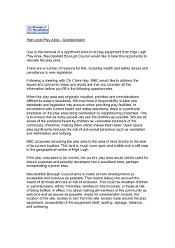 High Legh Play Area – Questionnaire