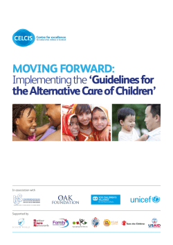 guidelines for the alternative Care of Children