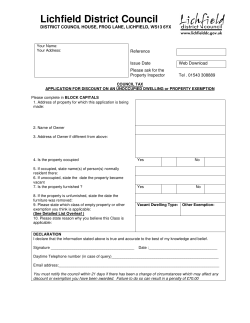 Empty property discount application