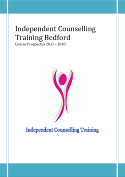 Prospectus 2017-18 - Independent Counselling Training