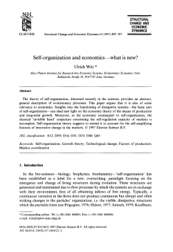 Self-organization and economics what is new?