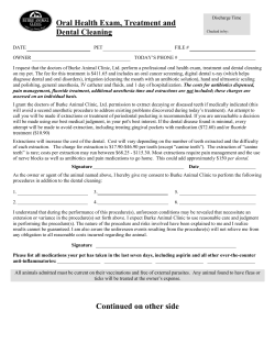 I request that the doctors of Burke Animal Clinic, Ltd