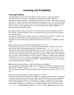 Counting and Probability