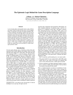 The Epistemic Logic Behind the Game Description Language