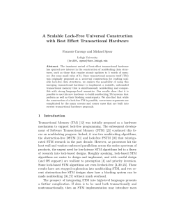 A Scalable Lock-Free Universal Construction with Best Effort