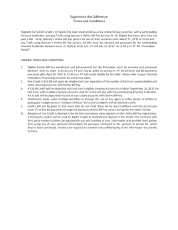 Experience the Di erence Terms and Conditions