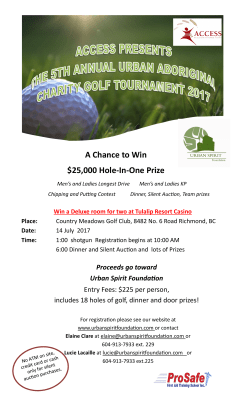 A Chance to Win $25000 Hole-In-One Prize