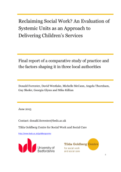 An Evaluation of Systemic Units as an Approach to Delivering
