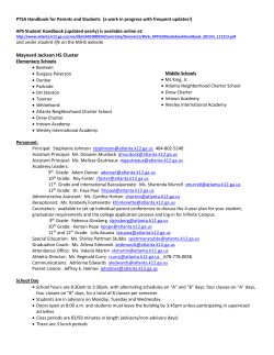 PTSA Handbook for Parents and Students (a work in progress with