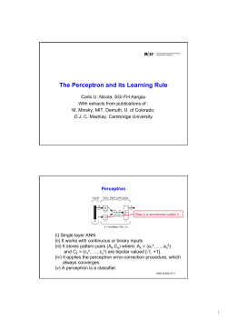 The Perceptron and its Learning Rule
