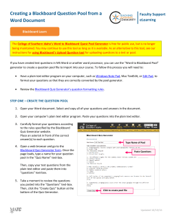 Creating a Blackboard Question Pool from a Word Document