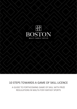 10 steps towards a game of skill licence