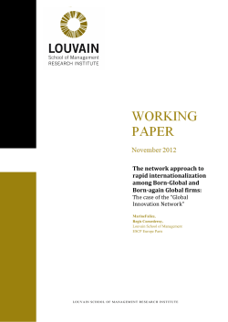 The network approach to rapid internationalization among Born