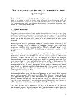 In the past, government assumed the sole right to make decisions on