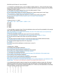 Explanations for Exam #1