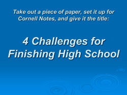 Take out a piece of paper, set it up for Cornell Notes, and give it the