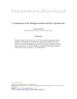 A comparison of the Dodgson method and the