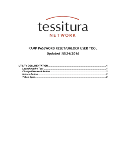 RAMP Password Reset/Unlock User Tool