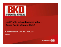 Lost Profits or Lost Business Value