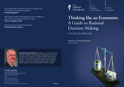 Thinking like an Economist: A Guide to Rational Decision Making