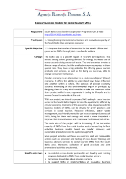 Circular business models for costal tourism SMEs