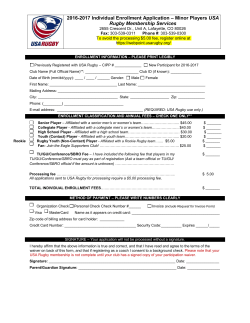 enrollment information – please print legibly