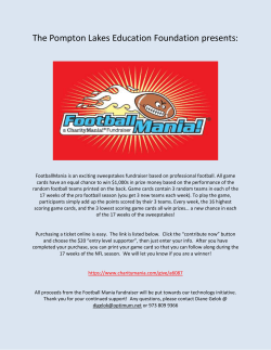 The Pompton Lakes Education Foundation presents: FootballMania