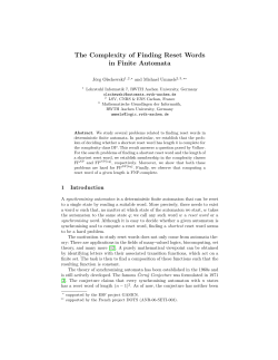 The Complexity of Finding Reset Words in Finite Automata