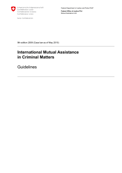 International Mutual Assistance in Criminal Matters