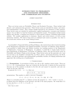 Lecture Notes on Probability and Stochastic Processes