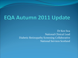 DRS 2011 EQA summary - Scottish Diabetic Retinopathy Screening