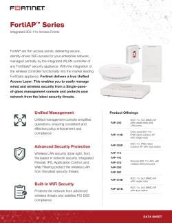 FortiAP 802.11n Series Data Sheet