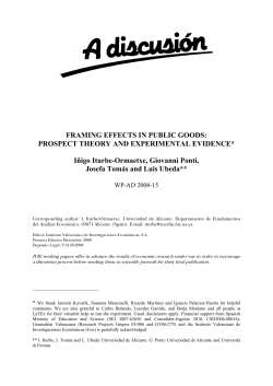 FRAMING EFFECTS IN PUBLIC GOODS: PROSPECT THEORY