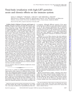 Total-body irradiation with high-LET particles: acute and chronic