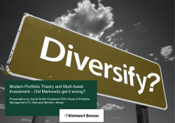 Portfolio Management - Jersey Funds Association