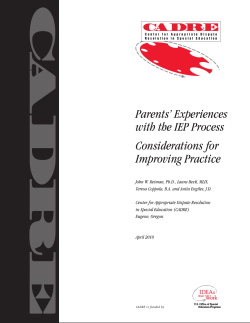 CADRE | The Center for Appropriate Dispute Resolution in Special