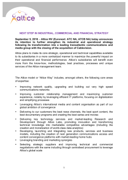 05.09.2016 Next step in industrial, commercial and financial strategy
