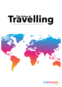 The Value of Travelling: A Global Study