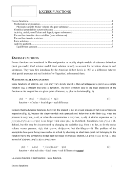 EXCESS FUNCTIONS