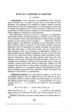 NOTE ON A THEOREM OF KAKUTANI