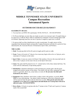 Outdoor Soccer - Middle Tennessee State University