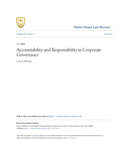 Accountability and Responsibility in Corporate