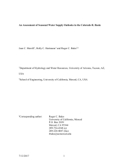 An Assessment of Water Supply Outlook Forecasts in the Colorado