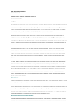 Horizontal mergers between potential competitors