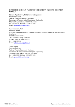 introducing human factors in pedestrian crossing behavior models