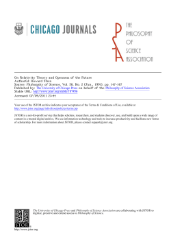 On Relativity Theory and Openness of the Future