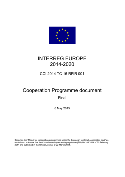 Interreg Europe cooperation programme