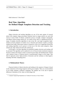 Real Time Algorithm for Defined Simple Templates Detection and